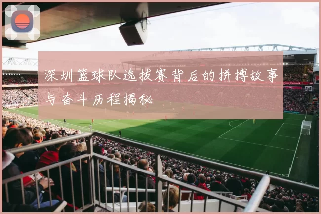 深圳篮球队选拔赛背后的拼搏故事与奋斗历程揭秘